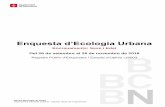Enquesta d’Ecologia Urbana - Barcelona...ENQUESTA ECOLOGIA URBANA 2018 Entrevista personal amb suport informàtic (CAPI ) A1. IDIOMA DE L'ENTREVISTA (Recompte) % Columna TOTAL SEXE