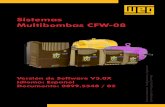 Sistemas Multibombas CFW-08€¦ · las bombas auxiliares con arranques directos a través de los contactores 2K1, 3K1 y 4K1. Observe que la protección del convertidor de frecuencia