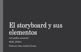 El storyboard y sus elementos€¦ · Storyboard: Basado en el guion técnico, describe explícita y claramente lo que ocurrirá en la película, dónde ocurrirá y ´cómo ocurrirá.