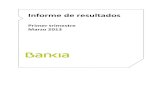 INFORME DE RESULTADOS MARZO 2013 - Bankia · 2018. 6. 3. · INFORME DE RESULTADOS MARZO 2013 5 De esta forma, al cierre de marzo de 2013 tanto el ratio de morosidad como la tasa