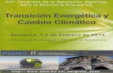 XIII Congreso de la Asociación Española para la …...XIII Congreso de la Asociación Española para la Economía Energética Zaragoza, 1 ‐ 2 de Febrero de 2018 Universidad de
