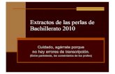 BACHILLERATO 2010 elmanifiesto.com 2010... · Perlas del COU! - Clovis murió al final de su vida...! (¡¡¡Inaudito lo de Clovis!!!) Perlas de Bachillerato! - Carlomagno se hizo