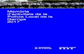 Memòria d’activitats de la Policia Local de la Garriga 2017 · 14.183 14.585 14.991 15.069 15.236 15.472 15.586 15.762 15.740 16.006 2017 16308 Durant les darreres dècades s’ha