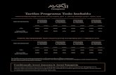 Tarifas Programa Todo Incluído - Patagonia · Tarifas Programa Todo Incluído TARIFAS REGULARES VALIDAS EN OCTUBRE 2017 & ENTRE MARZO 2018 Y ABRIL 2018 PROGRAMA PROGRAM A PROGRAMA