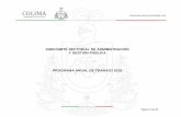 COLIMAplancolima.col.gob.mx/pbrsedx/Planeacion/Programas_Anuales/PAT… · Ley Orgánica de la Administración Pública del Estado de Colima. En tal sentido, el Programa Anual de