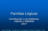 Familias Lógicas - catedra.ing.unlp.edu.ar 9 Familias... · Familias Lógicas LÓGICA DIODO-TRANSISTOR (DTL) -V A B +V “1” -V “0” +V -V C = A + B Esta lógica permite realizar