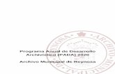Programa Anual de Desarrollo Archivístico (PADA) 2020 ... · Sistematizar el proceso de gestión documental, con el fin de optimizar los procesos de organización y conservación