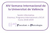 XIV Semana Internacional de la Universitat de València...Procedimiento para la elección de destino •1) Rellenar la solicitud online de la beca Erasmus con preferencias de destino: