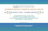 SUBPROYECTOS DE FORTALECIMIENTO DE ......Page 1 of 48 CONCURSO PNIPA 2018-2019 BASES DEL CONCURSO SUBPROYECTOS DE FORTALECIMIENTO DE CAPACIDADES EN SERVICIOS DE I&D+i (SFOCA) NOVIEMBRE