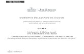 BASES - Jalisco · Convocatoria/Bases 28 Mayo 2019 16:00 horas Dr. Baeza Alzaga # 107, Col. Centro, Guadalajara del “ORGANISMO” Publicación de Convocatoria/Bases 28 Mayo 2019