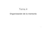 Tema 4 - UMHcoolab.umh.es/sea/microcontroladores/tema4_memoria.pdf · Tema 4. Organización de la memoria REGISTROS DE FUNCIONES ESPECIALES (SFR) Registros relacionados con el PC:
