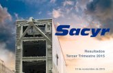 Resultados Tercer Trimestre 2015 - Sacyr 3T2015... · Sacyr Concesiones (Financiación de Proyectos) 1.723 1.724 0% Sacyr + Somague (Construcción) 121 189 Valoriza 149 142 Industrial