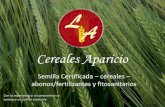 Cereales Aparicio - APROSE...calidad y que llegue al agricultor-ganadero en las mejores condiciones. Instalaciones Almacenamiento. Silos-nave y maquinaria para manejar el grano Tratamientos