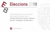 Eleccions 2019 · 2020. 3. 16. · B E Eleccions 2019 Funcions de caràcter general • Expedició de certificats relacionats amb el tràfic mercantil. • Recopilació d’usos i