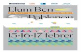 LlumBcn-SantaEulàlia - Programa A5...Instal·lacions artístiques 15 i 16 de febrer, de 19 a 24 h17 de febrer, de 19 a 23 h 3a. Asalto Barcelona Daniel Canogar > Façana del DHUB