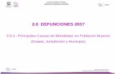 2.6 DEFUNCIONES 2017 · 2020. 4. 15. · Diagnóstico Estatal de Salud D.R.© Servicios de Salud de Morelos 2019, México. Servicios de Salud de Morelos Dirección de Planeación