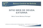SITIO WEB DE DEUDA EXTERNAdocumentos.bcb.gob.bo/eventos-bcb/sites/default/files... · 2019. 8. 30. · El Presidente del Banco Central de Bolivia (BCB), Pablo Ramos Sánchez inaugurará