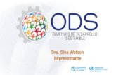 Dra. Gina Watson Representanteagenda mayor de los ODS Garantizar una vida sana y promover el bienestar para todos Meta 1.3: Implementar sistemas de protección social para todos Meta