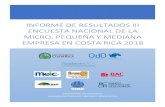 informe de resultados iii encuesta nacional de la micro ......OBSERVATORIO DEL DESARROLLO UNIVERSIDAD DE COSTA RICA SAN PEDRO, MONTES DE OCA INFORME DE RESULTADOS III ENCUESTA NACIONAL