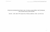 PROCEDIMIENTOS DE EVALUACIÓN INTERNA - …iesjulioverne.es/documentos/procedimientoevainterna.pdf · 2020. 1. 14. · IES Julio Verne Procedimientos de Evaluación Interna Proyecto