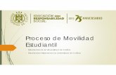 Proceso de Movilidad Estudiantil - anuiesrco.org.mx€¦ · de Convocatoria • 1 Convocatoria de Movilidad al inicio de Cada semestre. • Programa de Difusión • Vigencia (3 a