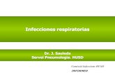 Infecciones respiratorias€¦ · NEJM 2006;355:2125 . BRONQUITIS AGUDA ... tto sintomático Paciente sano 1- necesidad de cubrir H. influenzae. 2- valorar posibles resistencias ...