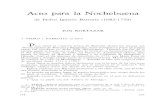 Acto para la Nochebuena · 2012. 10. 25. · Acto para la Nochebuena de Pedro Ignacio Barrutia (1682-1 759) JON KORTAZAR 1.-PEDRO 1. BARRUTIA: el autor Pocos datos se conocen acerca