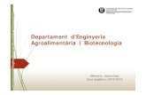 Departament d’Enginyeria Agroalimentària i BiotecnologiaRecerca (1) La recerca del departament s’organitza entorn els grups de recerca reconeguts per la Generalitat (SGR 2017-2019)