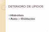 DETERIORO DE LÍPIDOS - UNAMdepa.fquim.unam.mx/amyd/archivero/Lipidos2_24645.pdf · reacciÓn de lÍpidos con oxigeno molecular ... exposiciÓn a la luz, humedad) 11 . auto – oxidaciÓn