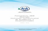 Presupuesto 2020 Instituto Costarricense de Acueductos y ... · Web viewEl presupuesto inicial 2020 por un monto de ¢280.729.248.88 miles fue enviado a la Contraloría General de