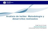 Análisis de twitter. Metodología y desarrollos realizados y... · 2017. 10. 18. · Análisis de twitter. Metodología y desarrollos realizados Angel García Crespo Angel.garcia@uc3m.es