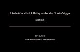 Boletín del Obispado de Tui-Vigo...BOLETÍN DEL OBISPADO DE TUI-VIGO • Septiembre - Octubre 2013 563 IGLESIA DIOCESANA AGENDA DIOCESANA SEPTIEMBRE Día 1 Domingo de la Caridad Día