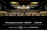 Temporada 2018 - 2019 · 2020. 5. 23. · Concierto “In Memoriam” Gaspar Sanchis Programa I “Stabat Mater” G.B. Pergolesi Cristina Toledo - Soprano Robert Expert - Contratenor