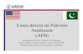 Línea directa de Pakistán Antifraude (AFH) · Actividad de la línea directa • Se recibieron 5.941 quejas en la línea directa (la gran mayoría relacionadas a los programas de
