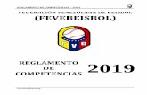 FEDERACIÓN VENEZOLANA DE BEISBOL (FEVEBEISBOL) · 2019. 10. 18. · REGLAMENTO DE COMPETENCIAS – 2019 4 CAPÍTULO IV - CATEGORÍAS Y CAMPEONATOS 4.01 La FEDERACIÓN VENEZOLANA