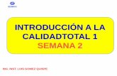 INTRODUCCIÓN A LA CALIDADTOTAL 1 SEMANA 2gomez2010.weebly.com/uploads/5/8/0/2/5802271/segunda... · 2018. 2. 20. · INTRODUCCIÓN A LA CALIDADTOTAL 1 SEMANA 2 ING. INST. LUIS GOMEZ