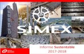 Presentación de PowerPoint DE... · 2018. 8. 20. · HONESTIDAD RESPETO SERVICIO ESPIRITU DE MEJORA CONTINUA Informe Sustentable SIMEX 2017-2018 3. ... Informe Sustentable SIMEX