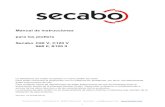 Manual de instrucciones Secabo C60 V, C120 V · 2016. 8. 11. · Secabo C60 V, C120 V S60 II, S120 II Le felicitamos por haber comprado un nuevo plotter de corte! Para poder comenzar