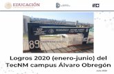 Logros 2020 (enero-junio) del TecNM campus Álvaro Obregón4.- Webinar SAP ERP Industry 4.0 Strategy 40 5.- Microsoft Team para clases remotas 20 6.- Formularios de Google 20 7.- OneNote