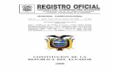 TRIBUNAL CONSTITUCIONALupse.edu.ec/secretariageneral/images...TRIBUNAL CONSTITUCIONAL Año II -- Quito, Lunes 20 de Octubre del 2008 -- Nº 449 CONSTITUCION DE LA REPUBLICA DEL ECUADOR