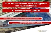 La inversión extranjera i en Cataluña 1 Semestre 2016files.convivenciacivica.org/Análisis de la inversion extranjera en... · en Cataluña Se analiza a continuación el comportamiento