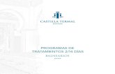 PROGRAMAS DE TRATAMIENTOS 2/14 DÍAS - Castilla Termal€¦ · *Para realizar programas de adelgazamiento es obligatoria la estancia en nuestros hoteles en régimen de pensión completa.