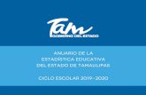 ANUARIO DE LA ESTADÍSTICA EDUCATIVAsiie.tamaulipas.gob.mx/sistemas/docs/... · ESTADÍSTICA POR NIVEL EDUCATIVO INICIO DE CURSOS 2019-2020 . Datos correspondientes al Cuestionario
