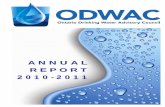 ANUA L REPOR T 200 11 0- 20 11 - odwac.gov.on.ca reports/ODWAC... · Ontario Drinking Water Advisory Council - Annual Report 2010 - 2011 Page 7 of 59 3.0 Summary of Activities and