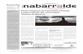 iraila septembre 2016 Nafarroa Navarra Navarre 1,5 Primer ... · Nabarralde · info@nabarralde.com · · Tel. (34) 948 21 10 57 · Bidankoze kalea 3 · 31014 Iruñea NAFARROA · LG: