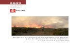 INFORME INCENDIOS FORESTALES 2009 · Tabla 2.- Incendios forestales en 2008 por comunidades autónomas y superficie afectada. Elaboración propia. Fuente: MARM, 2009. Nº de siniestros