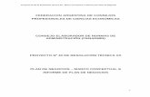 FEDERACION ARGENTINA DE CONSEJOS PROFESIONALES DE … · 2018. 10. 3. · Proyecto Nº 40 de Resolución Técnica XX - Marco Conceptual e Informe para Plan de Negocios 3 I. Que, resulta