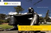 Boletín Estadístico 2011 Universidad de los Andes · La Universidad de los Andes es una institución autónoma, independiente e innovadora que propicia el plura-lismo, la tolerancia