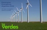 Escenarios Energéticos Argentina 2035 - CEAREEscenarios Energéticos 2035 Escenario propuesto por Los Verdes . Componente no- Renovable: • Combustibles: 15% de corte de bio- combustibles