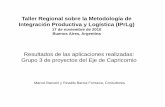 Taller Regional sobre la Metodología deTaller Regional ... · La integración productiva se da con mayor intensidad en las cadenas granos y aves Exportación de Paraná a Paraguay,
